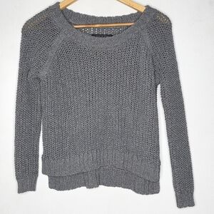 Rag & Bone Mesh Knit Pullover Sweater Gray Women's XS‎